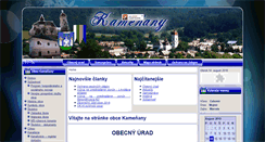 Desktop Screenshot of obec-kamenany.sk